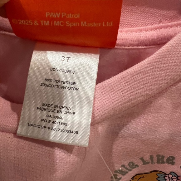 Paw patrol 3t Pink Kids Sweatshirt with Unicorn Print - Picture 2 of 4
